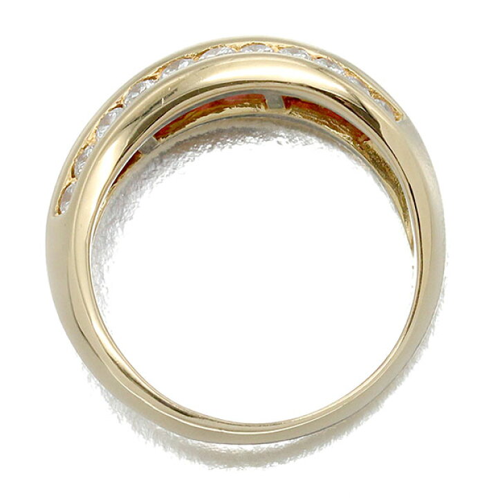 リング 指輪 ルビー ダイヤモンド イエローゴールド K18YG 11.5号 シャレード ルビーリング ダイヤリング K18イエローゴールド