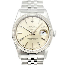 ロレックス ROLEX デイトジャスト 16234 シルバー文字盤 W番 SS/WG メンズ腕時計 自動巻き DATEJUST 36mm ステンレススチール ホワイトゴールド750 ブランド 男性 ビジネスマン 紳士 ウォッチ 誕生日 ギフト プレゼント 20代 30代 40代 50代