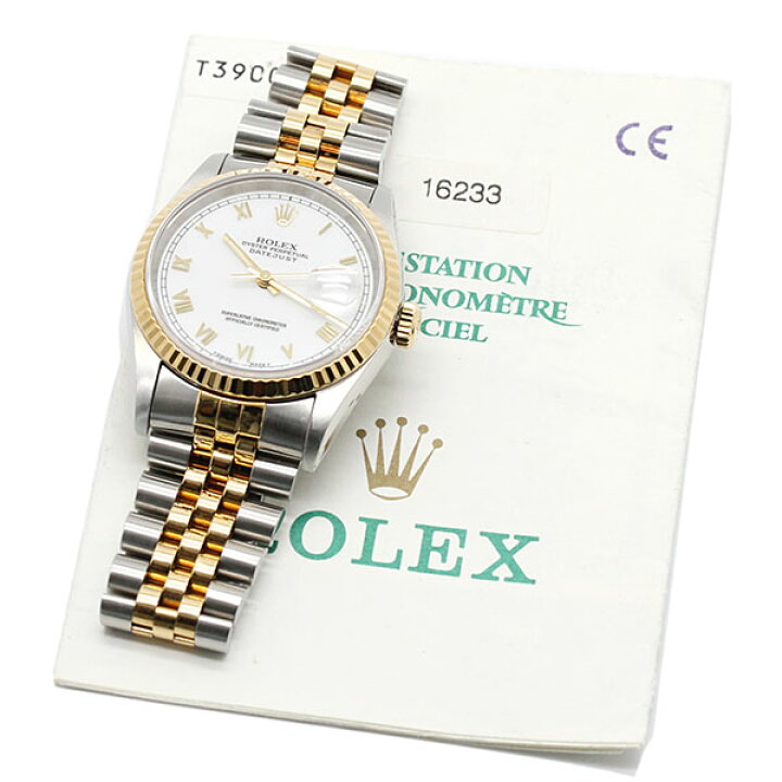楽天市場】ロレックス ROLEX デイトジャスト 16233 ホワイトローマ文字  