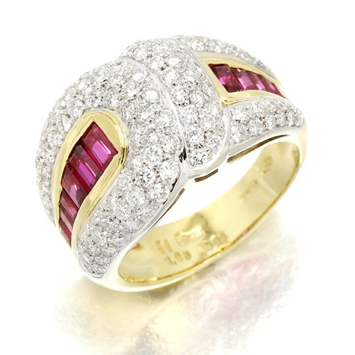 楽天市場】ダミアーニ DAMIANI ルビー ダイヤモンド K18YG リング 12号  