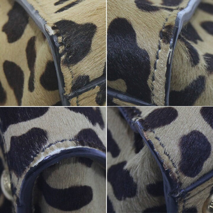 楽天市場】プラダ PRADA 希少 ハラコ レオパード ハンドバッグ 