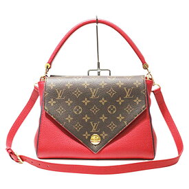 ルイ・ヴィトン LOUIS VUITTON モノグラム × カーフ ドゥブルV M54624 ハンドバッグ ショルダーバッグ 2WAY ルビー レッド 赤 レディース 女性 おしゃれ ファッション 誕生日 バースデー プレゼント ブランド 日常使い デート 通勤 かわいい