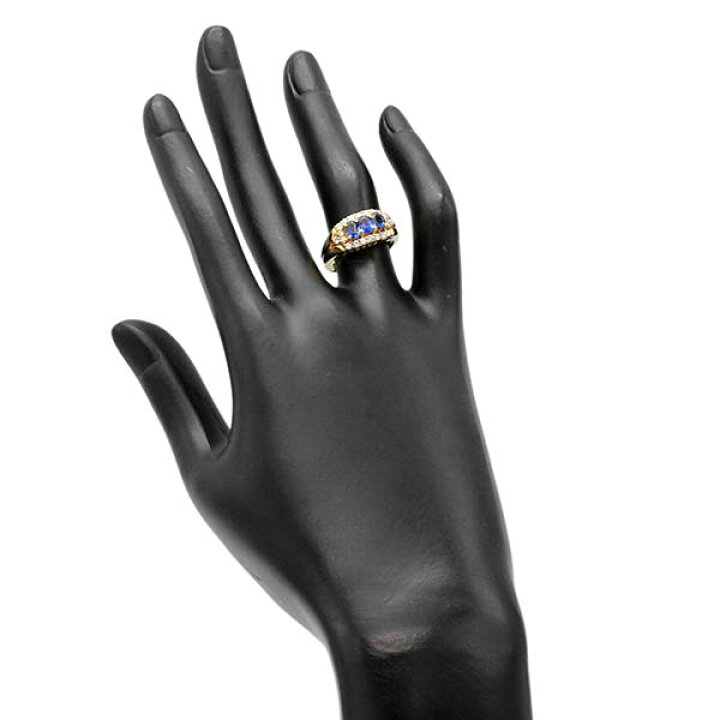 楽天市場】K18YG サファイア ダイヤモンド リング 12号 S1.00ct D0  