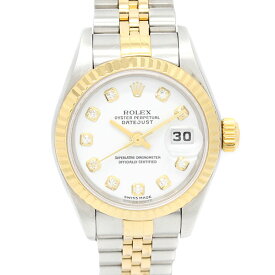 ロレックス ROLEX デイトジャスト 79173G 10Pダイヤ ホワイト文字盤 K番 SS/YG レディース腕時計 自動巻き DATEJUST 26mm イエロゴールド750 高級 ハイブランド 女性 プレゼント 20代 30代 40代 50代