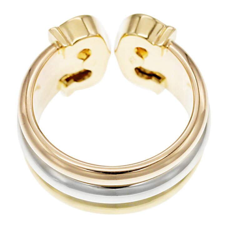 楽天市場】カルティエ Cartier 2C リング #48 K18YG/WG/PG スリー 