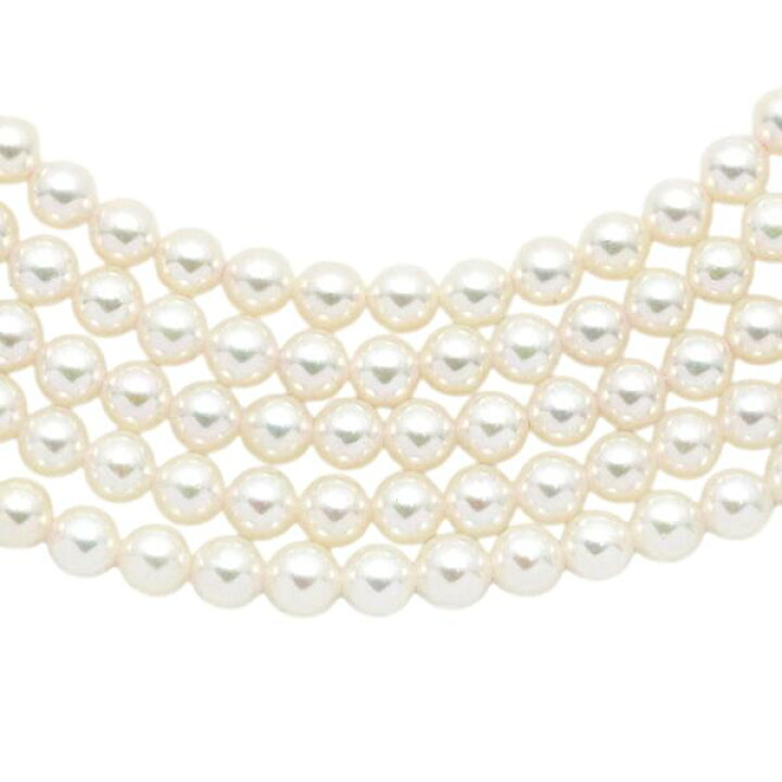 楽天市場】ミキモト MIKIMOTO 5連 アコヤパール K18YG ネックレス 61cm 