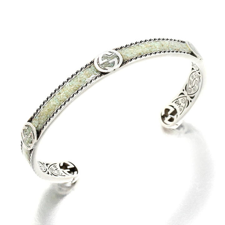 楽天市場】グッチ GUCCI インターロッキングG バングル SV エナメル  