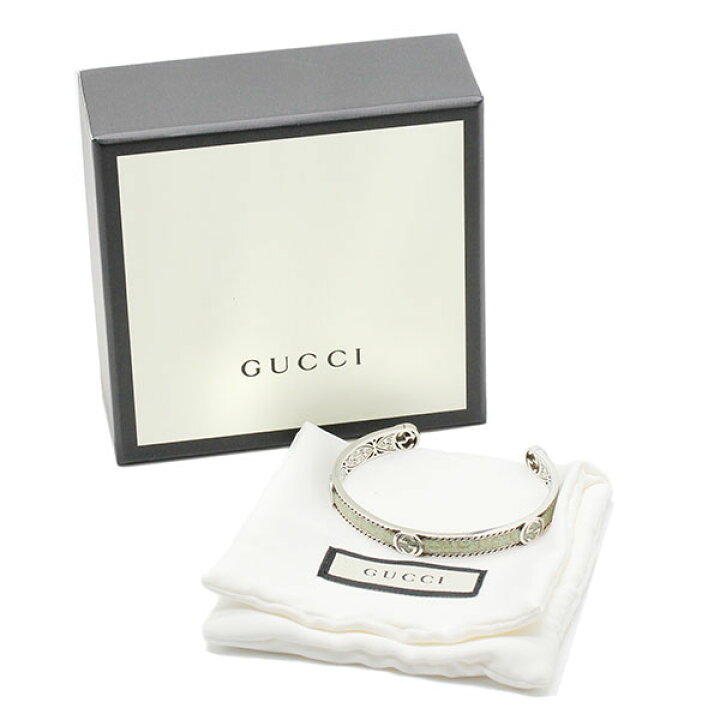楽天市場】グッチ GUCCI インターロッキングG バングル SV エナメル 