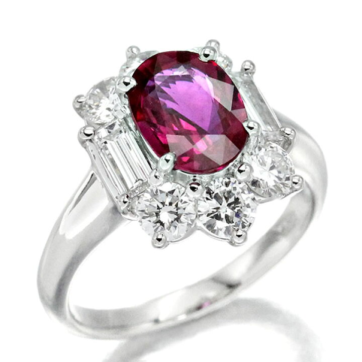 楽天市場】プラチナ ルビー ダイヤモンド リング 11.5号 R1.71ct D1 