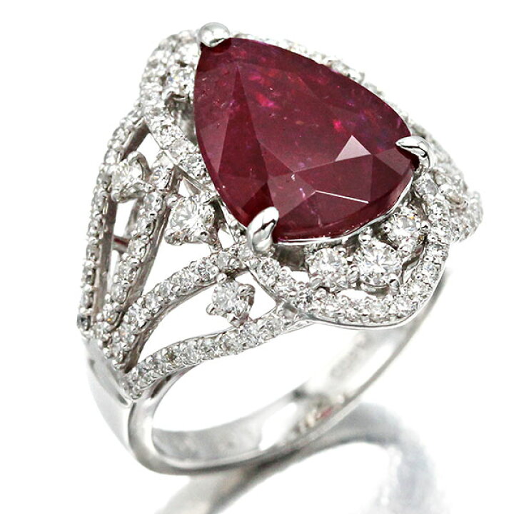 楽天市場】プラチナ ルビー ダイヤモンド リング 12号 R4.02ct D0.99ct 