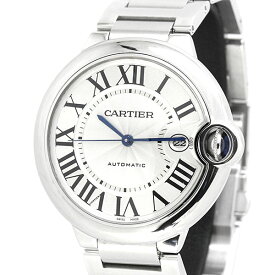 カルティエ Cartier バロン ブルー W69012Z4 ホワイト文字盤 SS メンズ腕時計 自動巻き Ballon Bleu 42mm 男性 紳士 ビジネスマン ハイブランド 高級 20代 30代 40代 50代