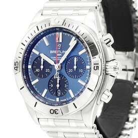 ブライトリング BREITLING クロノマット BO1 42 AB0134 ブルー文字盤 SS メンズ腕時計 自動巻き 42mm ステンレススチール ルーローブレス シースルーバック ブランド紳士 ウォッチ 仕事 ビジネス 誕生日 ギフト プレゼント 20代 30代 40代 50代