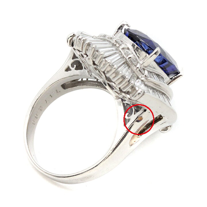 楽天市場】プラチナ サファイア ダイヤモンド リング 13号 S7.17ct D2 