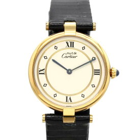 カルティエ Cartier マスト ヴェルメイユ 590003 シルバー925 GP レディース腕時計 クォーツ MUST VERMEIL 30mm 女性 彼女 プレゼント 20代 30代 40代 50代