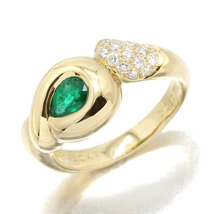 楽天市場】K18YG エメラルド ダイヤモンド リング 15.5号 E0.47ct D0  