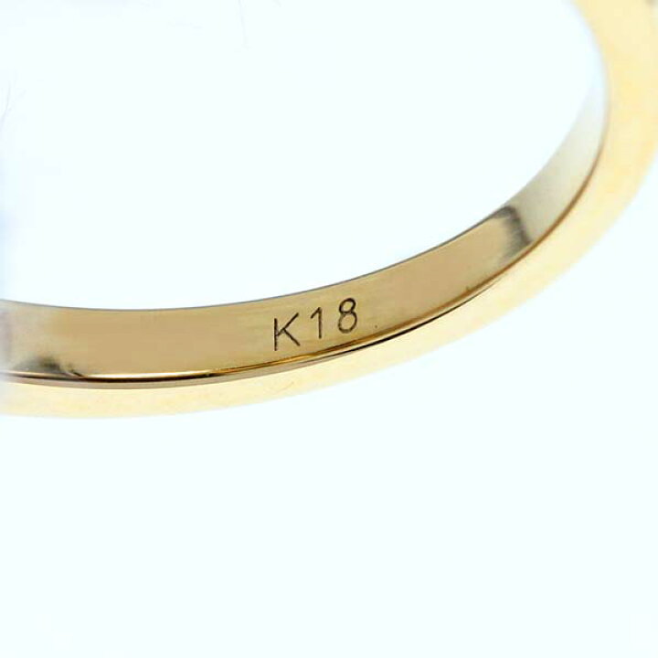 楽天市場】K18YG フラワーモチーフ オニキス リング 13号 イエロー  