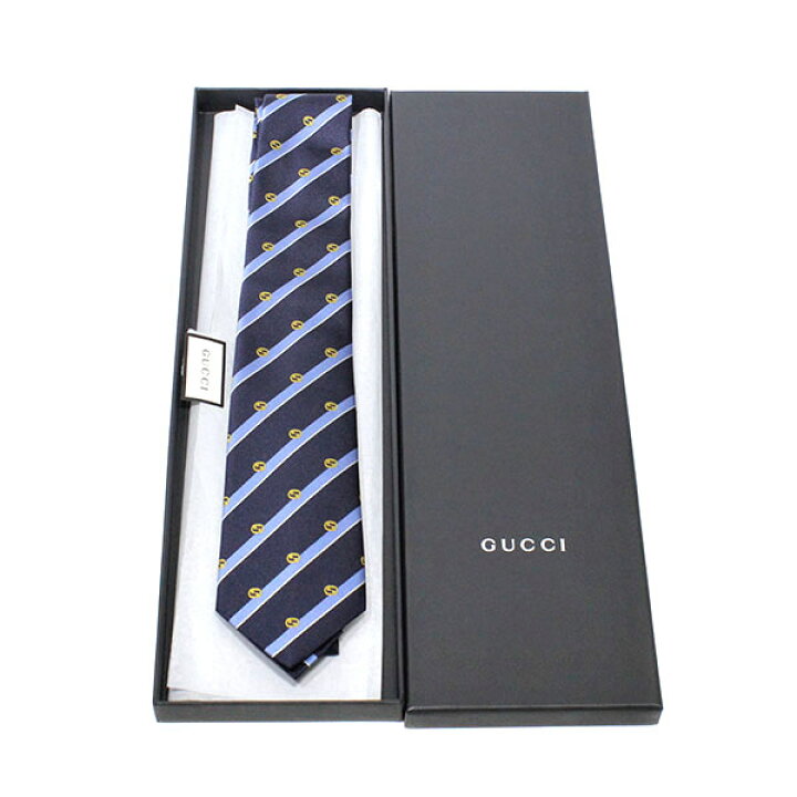 楽天市場】グッチ GUCCI 紺地 GG柄 シルク ネクタイ 7cm 660058 4E002 