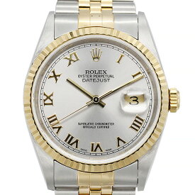 ロレックス ROLEX デイトジャスト 16233 グレーローマン文字盤 P番 SS/YG メンズ腕時計 自動巻き DATEJUST 36mm イエローゴールド750 コンビ ウォッチ watch 男性 誕生日 バースデー プレゼント ブランド 上品 シンプル