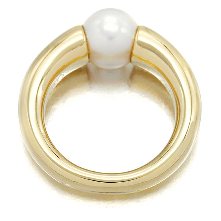 楽天市場】カルティエ Cartier ぺルラ K18YG パール リング #52 P8mm  
