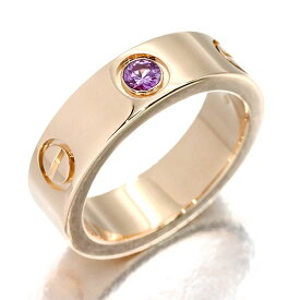 カルティエ Cartier ラブリング K18PG ピンクサファイア リング #50 ピンクゴールド750 LOVEリング 指輪 ジュエリー 宝石 ギフト 女性 プレゼント 20代 30代 40代 50代 誕生石 9月 誕生日 バースデー 贈り物 高級 ブランド 定番 人気