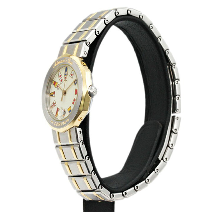 楽天市場】コルム CORUM アドミラルズカップ デイト 39.610.21V52.B アイボリー文字盤 SS/YG レディース腕時計 クォーツ 27ｍｍ Admiral's Cup ステンレススチール イエローゴールド コンビ 生産終了モデル ブランド 女性 レディース プレゼント : 質・丸滝 【CORUM】コルム アドミラルズカップ コンビ 39.610.21V52 ス...