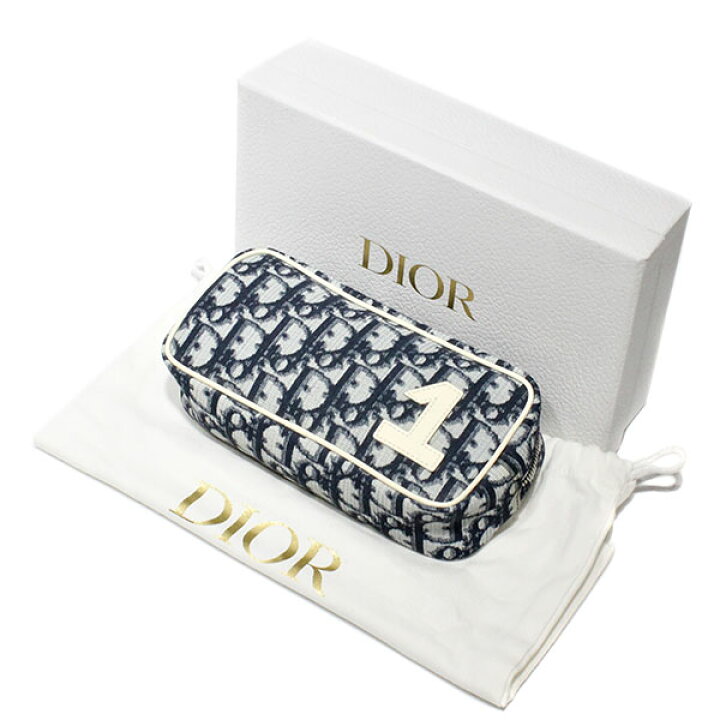 楽天市場】ディオール Dior トロッター ポーチ ネイビー ホワイト  