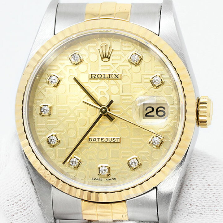 楽天市場】ロレックス ROLEX デイトジャスト 16233G W番 10Pダイヤ 