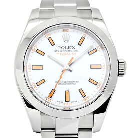 美品 ロレックス ROLEX ミルガウス 116400 ホワイト文字盤 ランダム番 自動巻き メンズ 腕時計 中古 正規品 SS ステンレス 40mm トロピカルマンゴー 生産終了モデル 誕生日 プレゼント ブランド