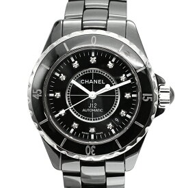 シャネル CHANEL J12 ブラックセラミック H1626 12Pダイヤ メンズ腕時計 自動巻き 38mm 男性 紳士 ビジネスマン ブランド 20代 30代 40代 50代