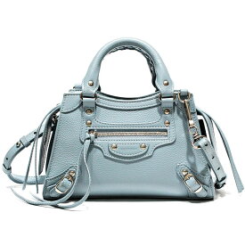 バレンシアガ BALENCIAGA ネオクラシックシティ ミニ 2WAY ハンドバッグ BAG ショルダーバッグ 水色 ライトブルー くすみカラー 女性 レディース 人気 ブランド 誕生日 プレゼント ご褒美