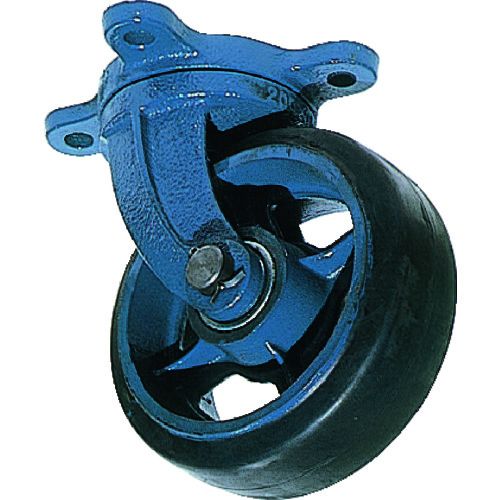 京町 鋳物製自在金具付ゴム車輪(幅広) 200Ф×65(品番:AHJ-200X65)『4583566』