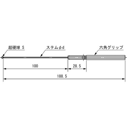 SK ボールギャップゲージ ステム径1.6mm 規格φ3.7(品番:BTS-037)『1143644』 2