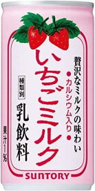 サントリー いちごミルク 190g×30本 1ケース 缶 (サントリー商品2ケース以上送料無料_おまとめ注文用)(※沖縄県配送不可)