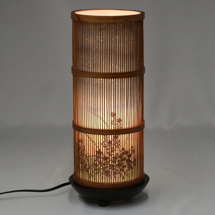 楽天市場 あす楽対応 Etc 盆提灯 星影草 竹製行灯 a 木製 組立不要 電気コード式 盆ちょうちん 現代風 リビング モダン インテリア おしゃれ 人形の丸富