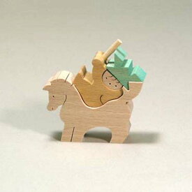 小黒三郎 組み木 五月人形 『 馬乗りかぶと童子 （小） 』 GOUP-KK207小黒 三郎 組木 組み木の五月人形 こいのぼり 端午の節句 初節句 御出産 お誕生日などのお祝いにも人気です。