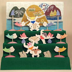 小黒三郎 組み木 五月人形 『 三童子三段飾り 』 GOUP-KK224小黒 三郎 組木 組み木の五月人形 こいのぼり 端午の節句 初節句 御出産 お誕生日などのお祝いにも人気です。