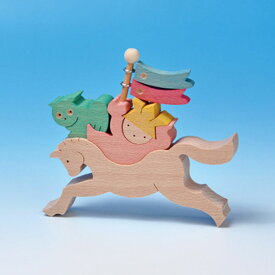 小黒三郎 組み木 五月人形 『 走れ！馬乗りかぶと童子 』 GOUP-KK231小黒 三郎 組木 組み木の五月人形 こいのぼり 端午の節句 初節句 御出産 お誕生日などのお祝いにも人気です。