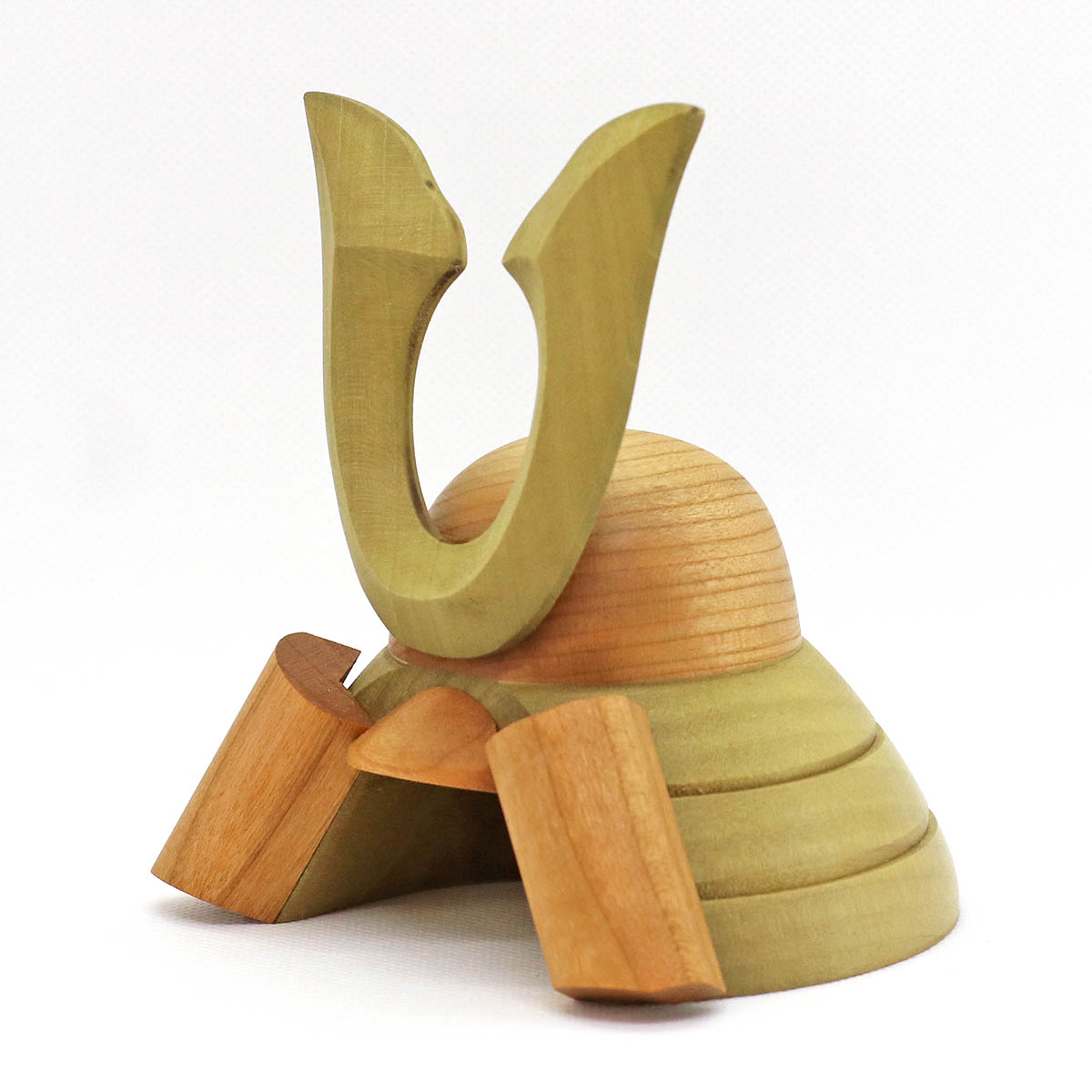 五月人形 兜 木製兜飾り 木製 無垢材の兜 muku （むく） 立体大鍬形 弓