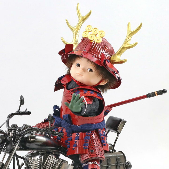 楽天市場】五月人形 壹三 子供大将 壹三作 わんぱくライダーミニョン 