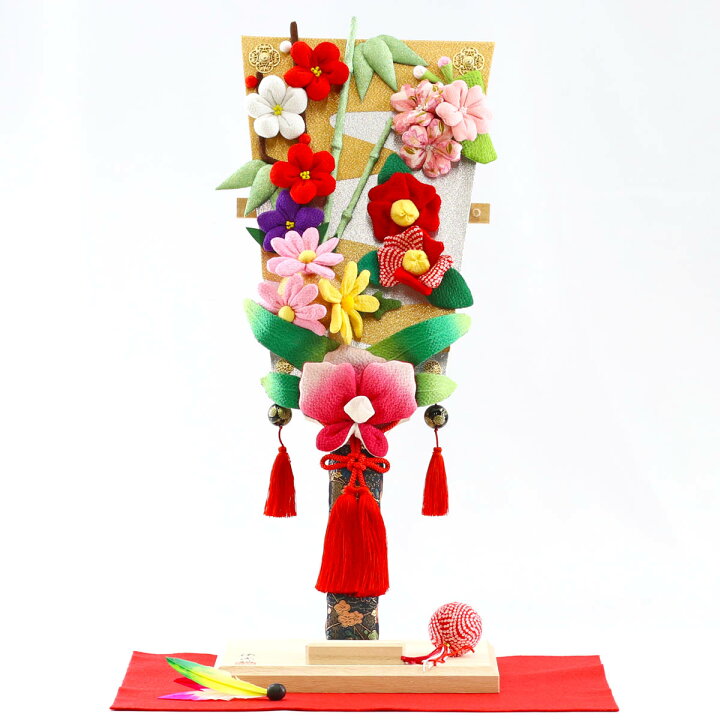 楽天市場 羽子板 初正月 ちりめん細工 吉祥縁起羽子板 花飾り 特大 鞠 毛せん 羽根セット Hgrk 41 73 羽子板のみ 押絵羽子板 おしゃれ インテリア かわいい 羽子板のみ 羽子板単品 ケース別売り 初節句 女の子 お正月飾り 人形の丸富