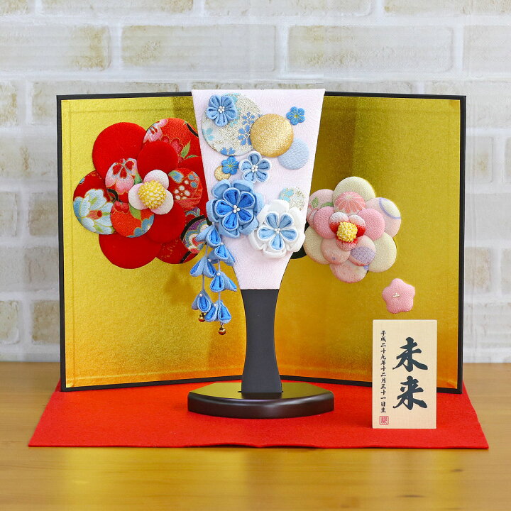 楽天市場 羽子板 初正月 つまみ細工 羽子板 水色 花満開屏風 敷き布セット Hgbz E2717 Rk17 豆羽子板 おしゃれ インテリア かわいい ミニ羽子板 小さい ミニサイズ コンパクト 初節句 女の子 お正月飾り 人形の丸富