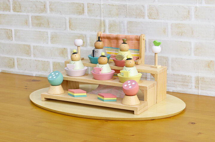 値引品アリ！○送料込み○新品♪Puca(プーカ)のひな人形 木製 組み木  
