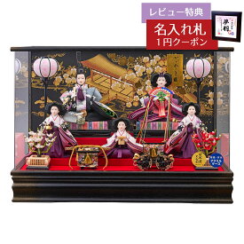 雛人形 コンパクト ケース飾り 詩織 三五親王 芥子官女 五人飾り 栓欅 金彩バック アクリルケース オルゴール付き 藤翁 HNFO-253-526おひなさま お雛様 ひな人形 かわいい おしゃれ インテリア モダン 雛 ケース飾り ケース [P10]