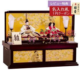 雛人形 コンパクト 収納飾り 平安豊久作 ひらり 大三五親王 金箔桜華 収納飾り 平安豊久 HNH-HJ-118おひなさま お雛様 ひな人形 かわいい おしゃれ インテリア モダン 雛 コンパクト収納飾り [P10]