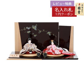 雛人形 コンパクト 親王飾り 羽衣雛 衣裳着 京十三番親王 二曲変則ワイン枝桜屏風 平飾り HNF-4M11-GT-143おひなさま お雛様 ひな人形 かわいい おしゃれ インテリア モダン 雛 親王飾り 平飾り