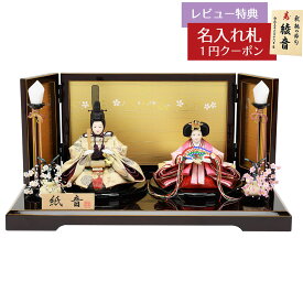 雛人形 コンパクト 親王飾り 紙音 衣裳着 柳小親王 紅溜塗桜ちらし屏風 飾り台 平飾り HNF-4M11-GT-196おひなさま お雛様 ひな人形 かわいい おしゃれ インテリア モダン 雛 親王飾り 平飾り 小さい ミニ