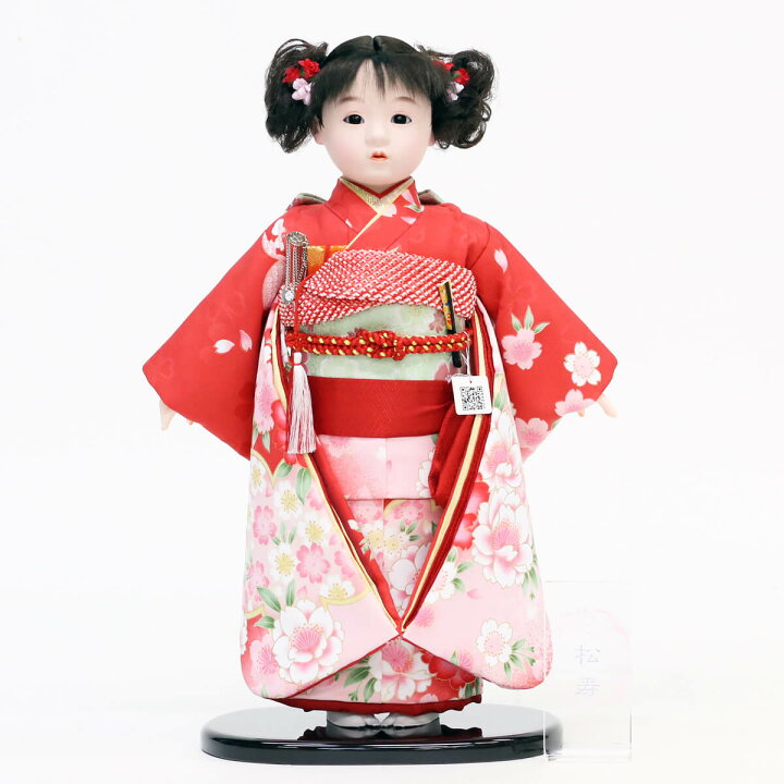 市松人形 齊藤公司作 9号 n23kt9-c2 横幅30cm 市松人形②⭐️未使用　松寿作　定価73000円　高級品