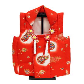 被布着 こども友禅 赤/毬 飾り台付き HN-H-329055 被布着 お被布 被布 被布コート ひな祭り 桃の節句 七五三 雛人形 ひな人形 お雛様 おしゃれ かわいい 桃の節句 関連商品 ひな人形 雛人形 ひな祭り おひな様