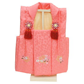 被布着 No.12 刺繍入り (濃い目のピンク) 飾り台付き　3640-09-003 HN-F-3640-09-003 被布着 お被布 被布 被布コート ひな祭り 桃の節句 七五三 雛人形 ひな人形 お雛様 おしゃれ かわいい 桃の節句 関連商品 ひな人形 雛人形 ひな祭り おひな様