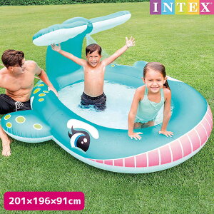プール ホエールスプレイプール 201×196×91cm 対象年齢:2歳以上 SWM-PL-57440INTEX (インテックス) 大型 家庭用プール 子供用 大人用 【あす楽対応】 etc